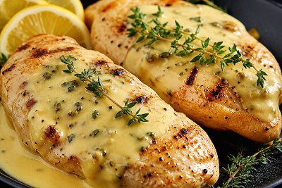 Grilled Chicken Lemon Sauce